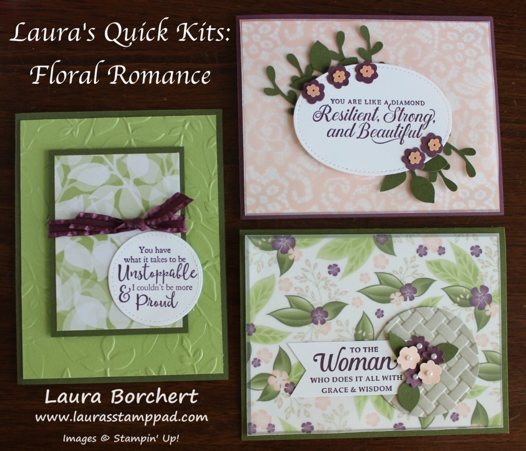 Laura's Quick Kits - Floral Romance, www.LaurasStampPad.com