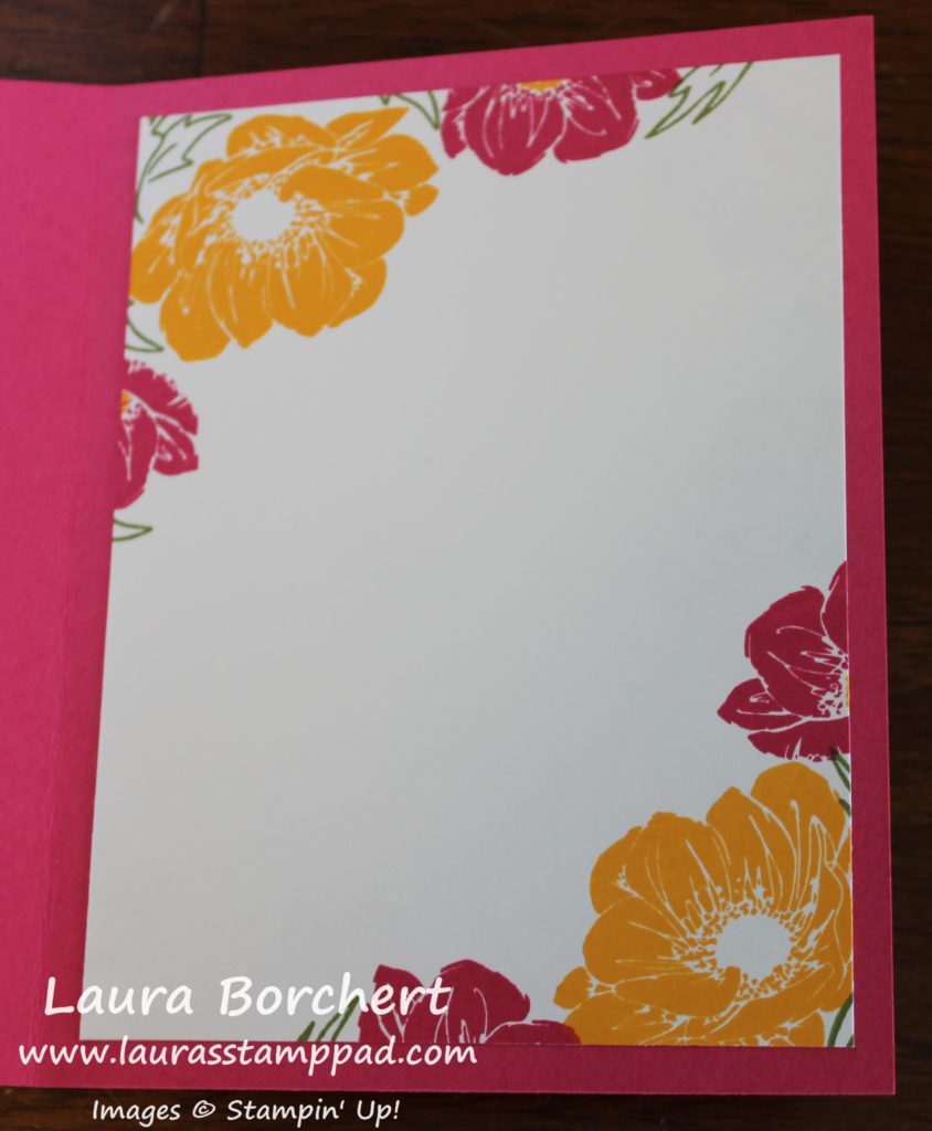Floral Card Insert, www.LaurasStampPad.com