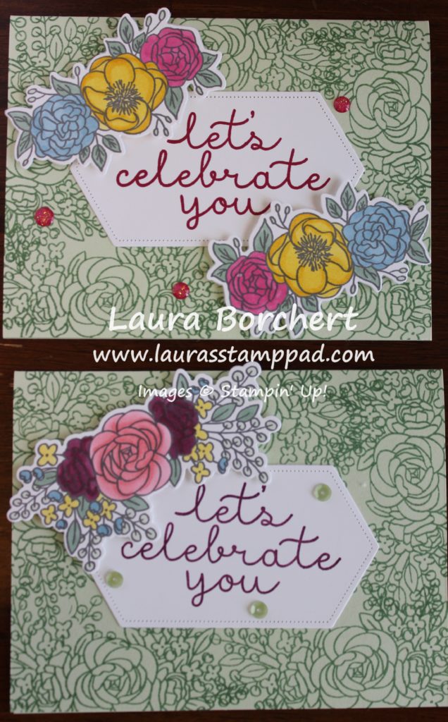 Color Options for coloring flowers, www.LaurasStampPad.com