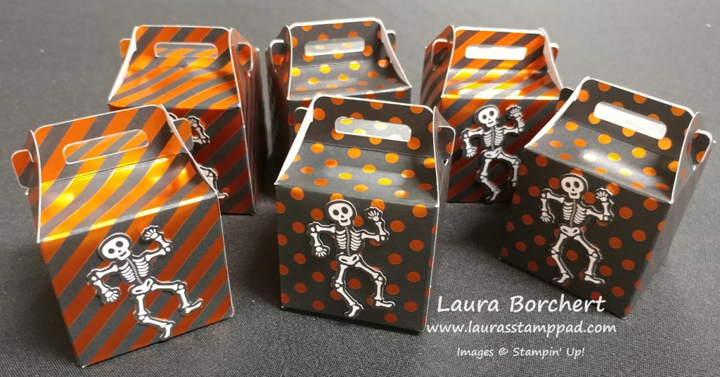 Skeleton Treat Boxes, www.LaurasStampPad.com