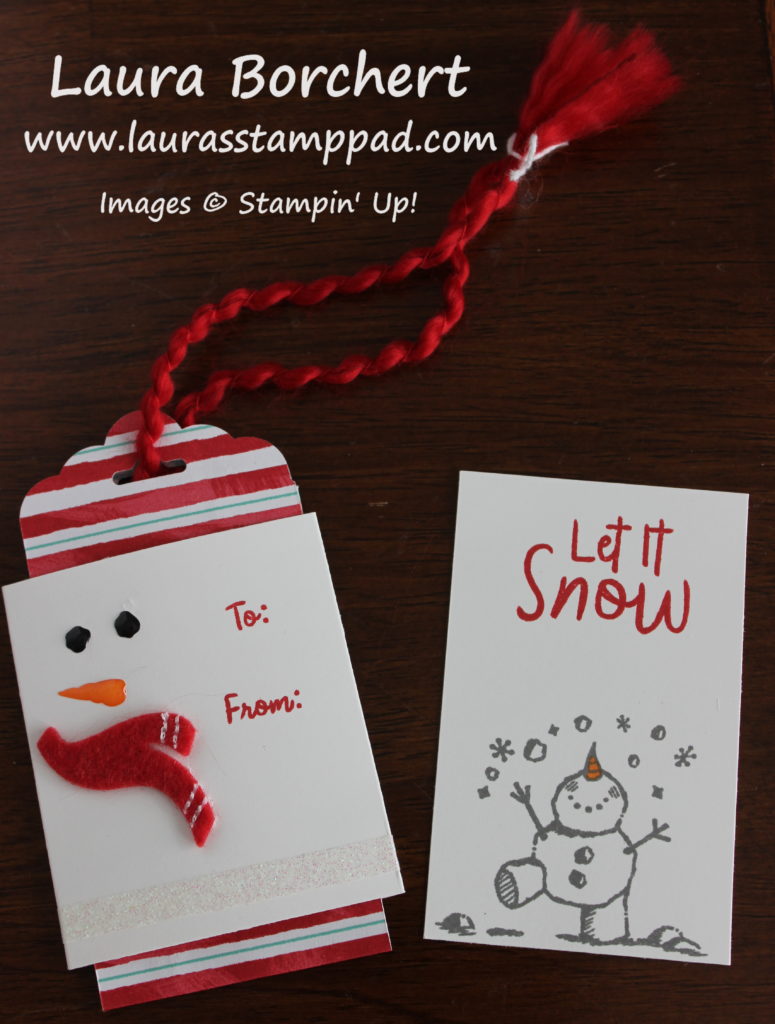 Snowman Gift Card Holder, www.LaurasStampPad.com