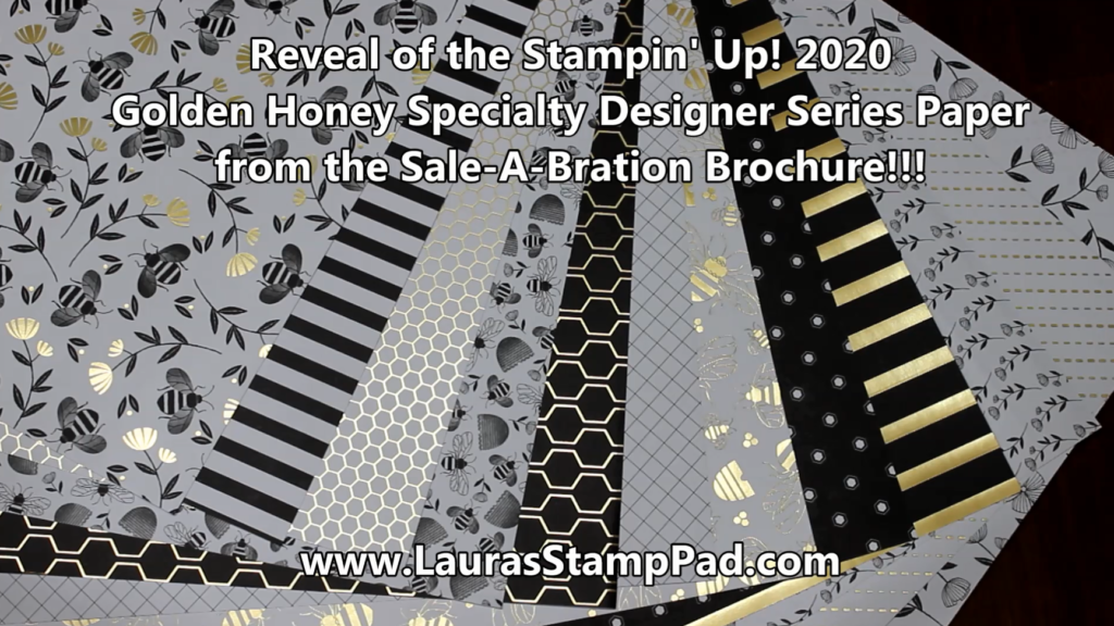 Golden Honey Designer Paper, www.LaurasStampPad.com