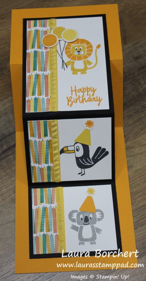 Double Z Fold Birthday Card, www.LaurasStampPad.com