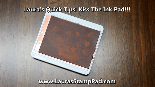 Kiss the ink pad, www.LaurasStampPad.com