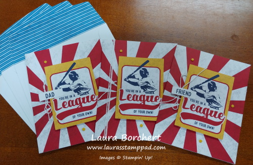 Baseball Greeting Cards, www.LaurasStampPad.com