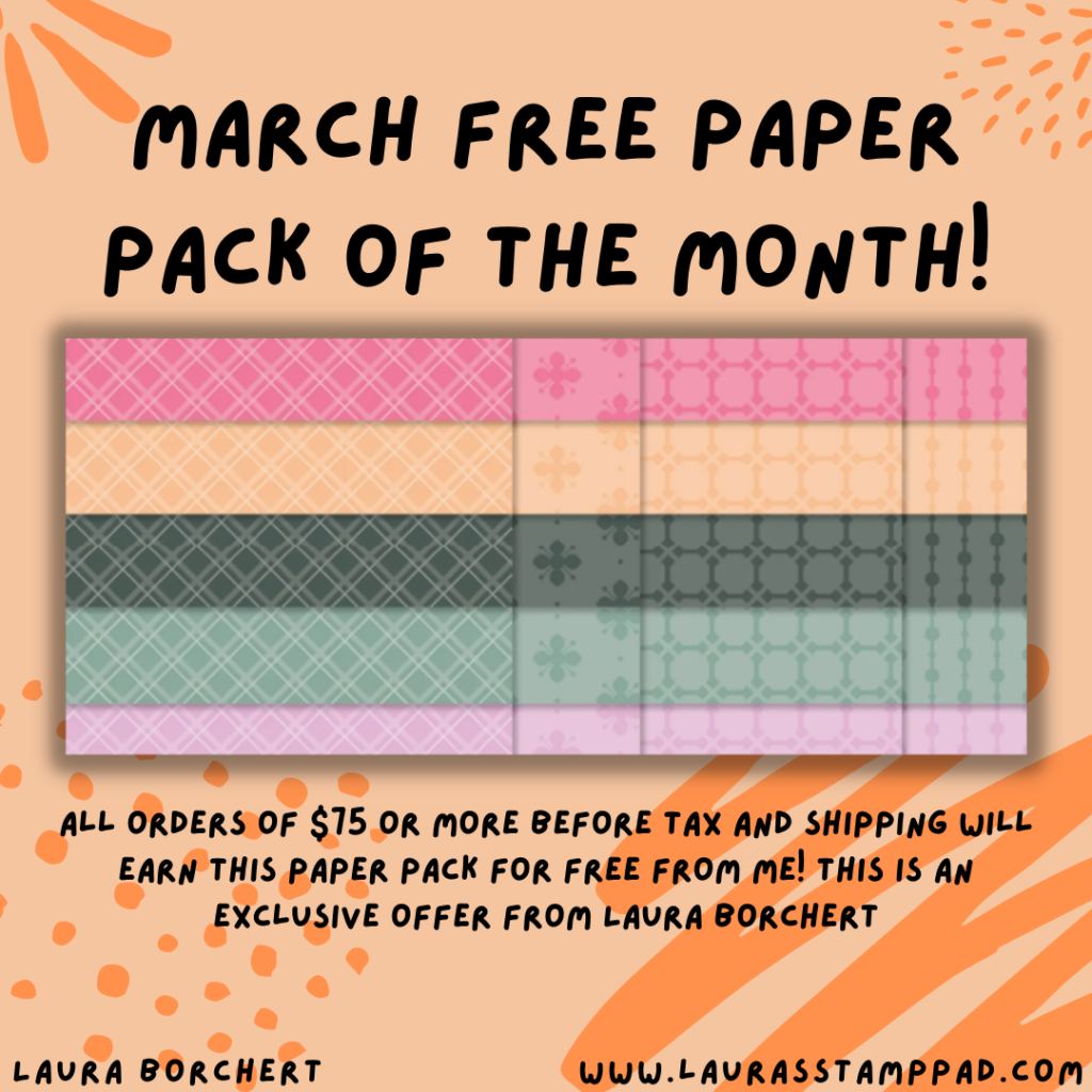 March Free Designer Paper, www.LaurasStampPad.com