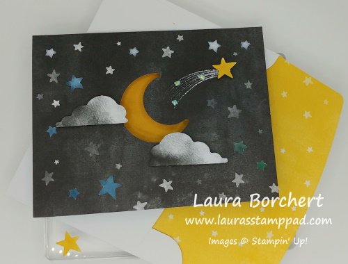Moon and Stars Peek-A-Boo Inspirational Card, www.LaurasStampPad.com