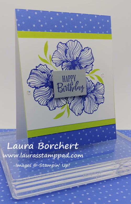 Stampin' Up In Colors Birthday Card, www.LaurasStampPad.com
