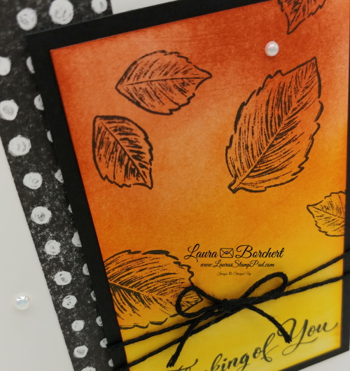Fall Leaves Thinking of You Card, www.LaurasStampPad.com