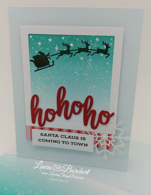 Ho Ho Ho Santa Christmas Card Kit, www.LaurasStampPad.com
