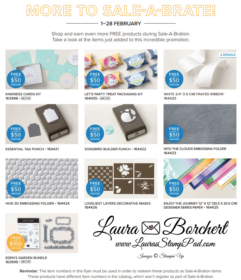 More to Sale-A-Brate with Stampin' Up, www.LaurasStampPad.com