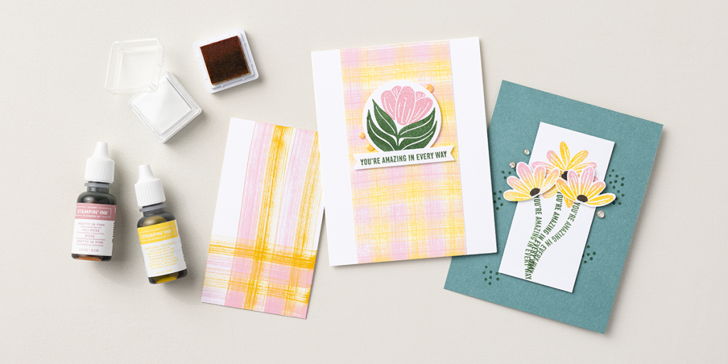 Two-tone ink technique, www.LaurasStampPad.com